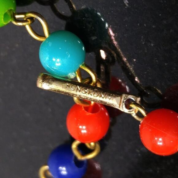 Hong Kong Hand Made Small Beaded Collar Necklace, Boho Seed Beads, 14 1/2 Inches - Picture 3 of 10